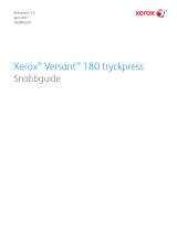 Xerox Versant 180 Snabbstartsguide