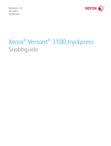 Xerox Versant 3100 Snabbstartsguide