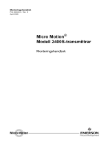 Micro Motion Modell 2400S-transmittrar Monteringshandbok Installationsguide