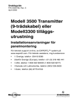 Micro Motion Modell 3500 Transmitter 9-trådskabel eller Modell3300 tilläggsutrustning Installationsguide