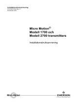 Micro Motion Modell 1700 och Modell 2700 Installationsguide
