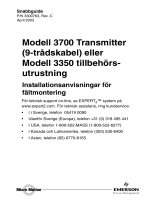 Micro Motion Modell 3700 Transmitter 9-trådskabel eller Modell 3350 tillbehörsutrustning Installationsguide