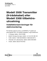 Micro Motion Modell 3500 Transmitter 9-trådskabel eller Modell 3300 tillbehörsutrustning Installationsguide
