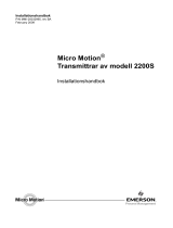 Micro Motion Transmittrar av modell 2200S Installationsguide