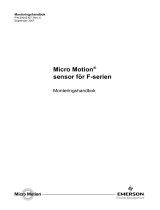 Micro Motion sensor för F-serien Monteringshandbok Installationsguide