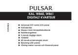 Pulsar W860 Bruksanvisningar