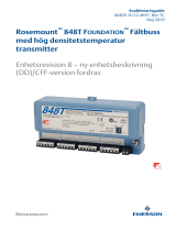 Rosemount 848T FOUNDATION™ Fieldbus 8-kanals temperaturtransmitter Användarguide