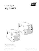ESAB Mig C3000i - Origo™ Mig C3000i, Aristo® Mig C3000i Användarmanual