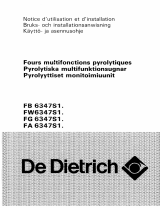 De Dietrich FW6347S1 Bruksanvisning