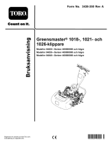 Toro Greensmaster 1018 Mower Användarmanual