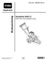 Toro SGR-13 Stump Grinder Användarmanual