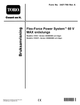 Toro Flex-Force Power System 60V MAX Snowthrower Användarmanual