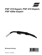 ESAB PSF 315 Expert, PSF 415 Expert, PSF 420w Expert Användarmanual