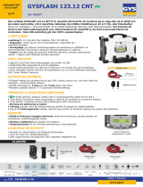 GYS GYSFLASH 123.12 CNT FV (Cables 5.0m) Datablad