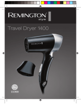 Remington Travel Dryer 1400 D2400 Bruksanvisning