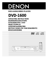 Denon DVD-1600 Användarmanual