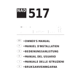 NAD NAD 517 Användarmanual