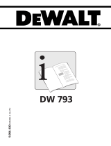 DeWalt DW793 T 1 Bruksanvisning
