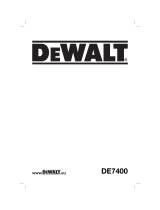 DeWalt DE7400 Användarmanual