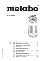 Metabo Tauchdruckpumpe TDP 7501 S Bruksanvisningar