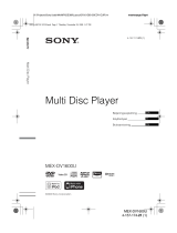 Sony MEX-DV1600U Bruksanvisning