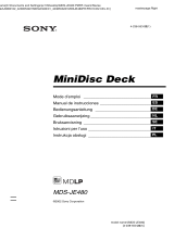 Sony MDS-JE480 Bruksanvisning