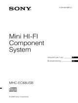 Sony MHC-EC68USB Bruksanvisning