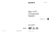 Sony MHC-GZR33Di Bruksanvisning