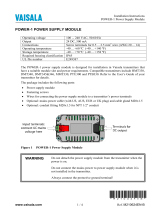 Vaisala POWER-1 Användarmanual