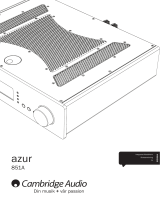 Cambridge Audio AZUR 851A Användarmanual