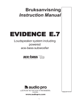 Audio Pro Evidence E.7 Bruksanvisning