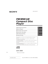 Sony CDX-3000 Bruksanvisning
