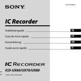 Sony ICD-UX80 Bruksanvisning
