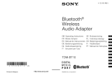 Sony TDM-BT10 Bruksanvisning