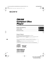 Sony CDX-R30M Bruksanvisning