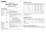 Yamaha MG12 Specifikation