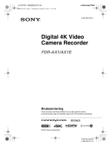 Sony FDR-AX1 Bruksanvisning