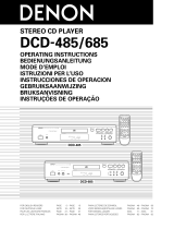 Denon DCD-685 Bruksanvisning