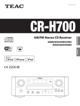 TEAC CR-H700 Användarmanual