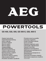 AEG GS 500 E Bruksanvisning