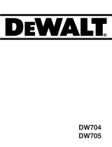 DeWalt DW705 T 4 Bruksanvisning