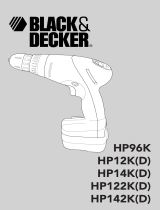 BLACK DECKER HP122KD Bruksanvisning