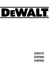 DeWalt DW998 T 5 Bruksanvisning