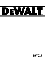 DeWalt DW017 Användarmanual