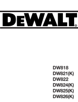 DeWalt DW822 Bruksanvisning