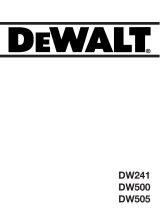 DeWalt DW500 T 2 Bruksanvisning