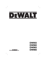 DeWalt DW 955 Bruksanvisning