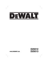 DeWalt D25012K Användarmanual