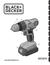 Black & Decker 1-Gang Akku-Bohrschrauber 18 Volt BDCDD18N Bruksanvisning