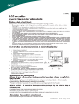 Acer X193HQ Snabbstartsguide